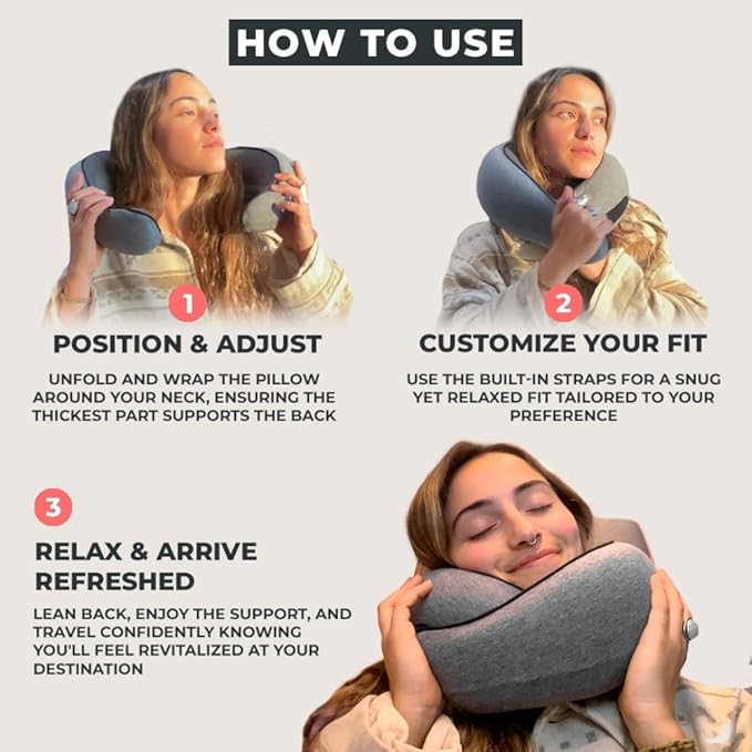 PillowPort™ Memory Foam U-Shaped Neck Pillow