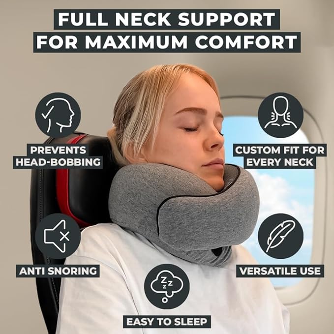 PillowPort™ Memory Foam U-Shaped Neck Pillow